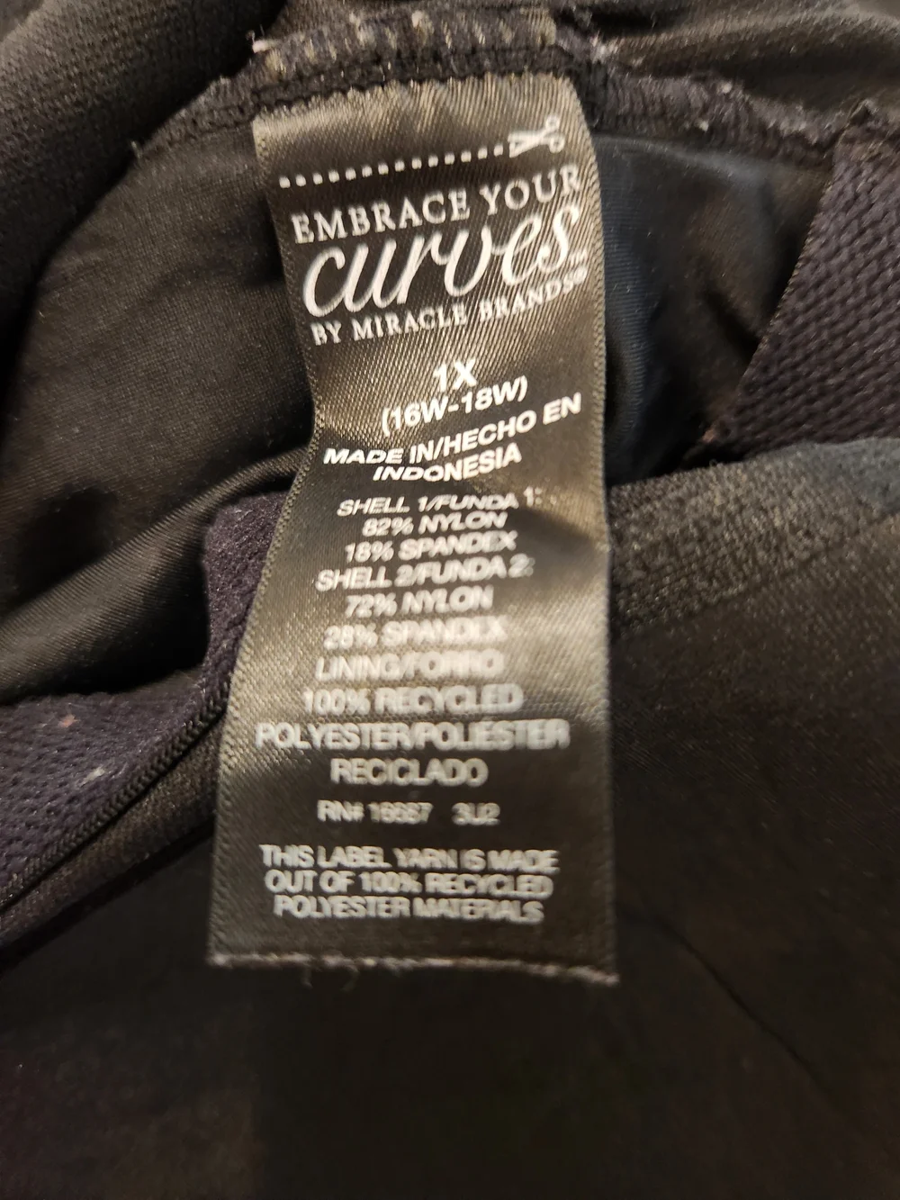 Miracle Brands Swimsuit Embrace Your Curves Georgia 1 Piece 1x 16w 18w
